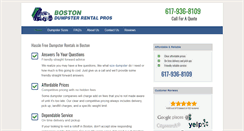 Desktop Screenshot of dumpsterrentalbostonma.net